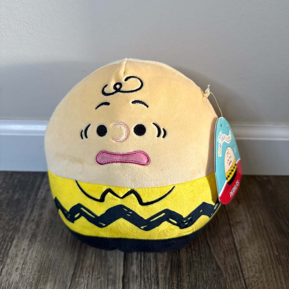 NWT Squishmallows Peanuts Charlie Brown Plush